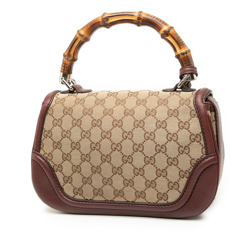 Gucci Bamboo 2Way Bag Canvas Travel Bag 2Way Bag