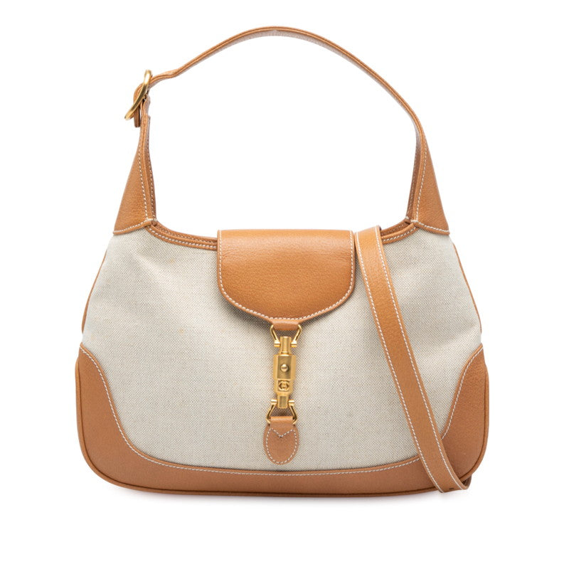Gucci Jackie 2Way Bag Leather Canvas Travel Bag Bag 2