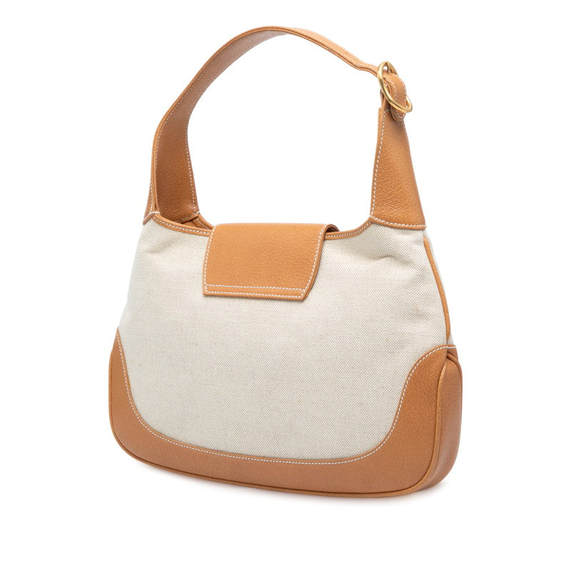 Gucci Jackie 2Way Bag Leather Canvas Travel Bag Bag 2