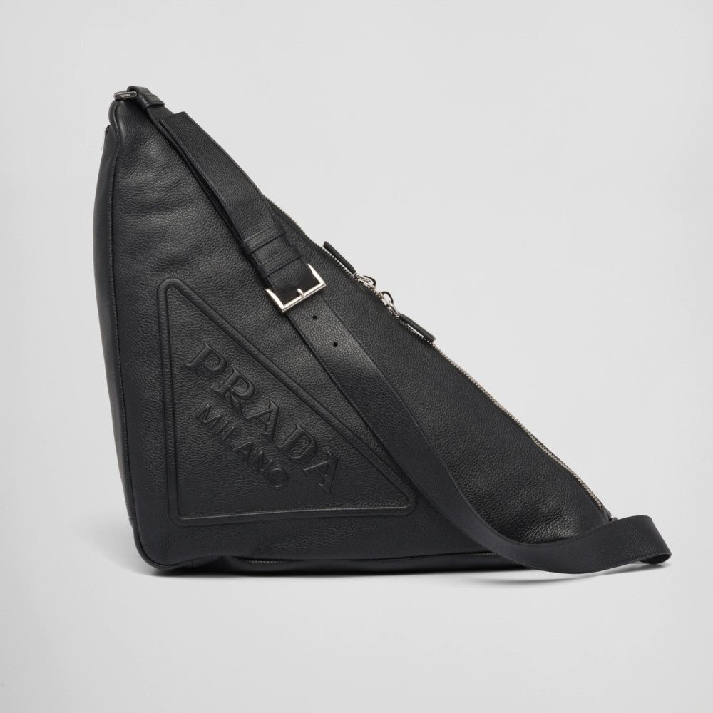 Prada Triangle Bag Leather Travel Bag