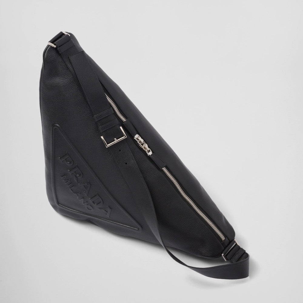Prada Triangle Bag Leather Travel Bag