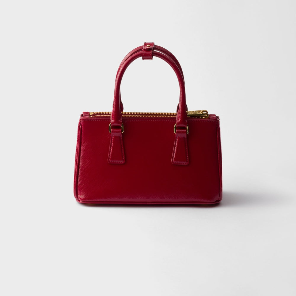 Prada Galleria Bag Leather Patent Saffiano Travel Bag Pr 2511 0496