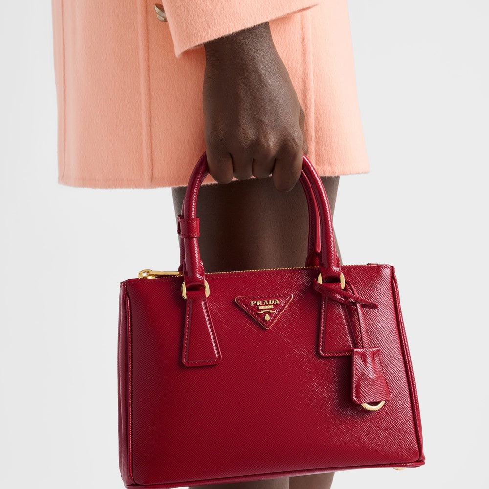 Prada Galleria Bag Leather Patent Saffiano Travel Bag Pr 2511 0497
