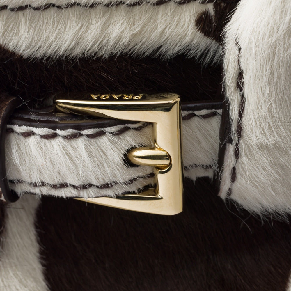 Prada Bonnie Printed Handbag Leather Mini Travel Bag