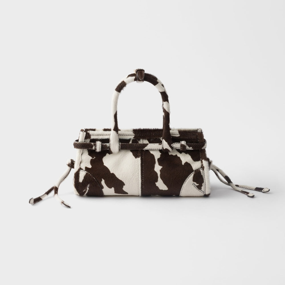 Prada Bonnie Printed Handbag Leather Mini Travel Bag