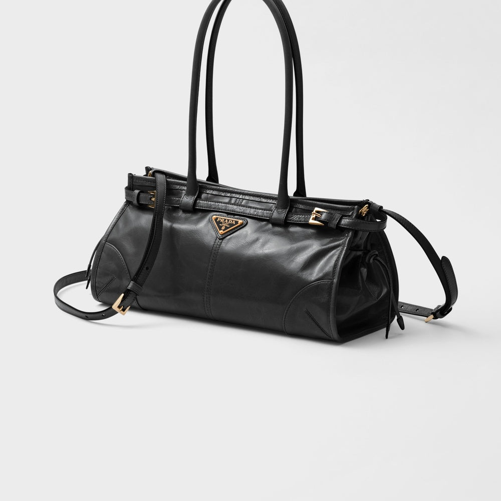 Prada Bonnie Handbag Leather Medium Travel Bag Pr 2511 0506