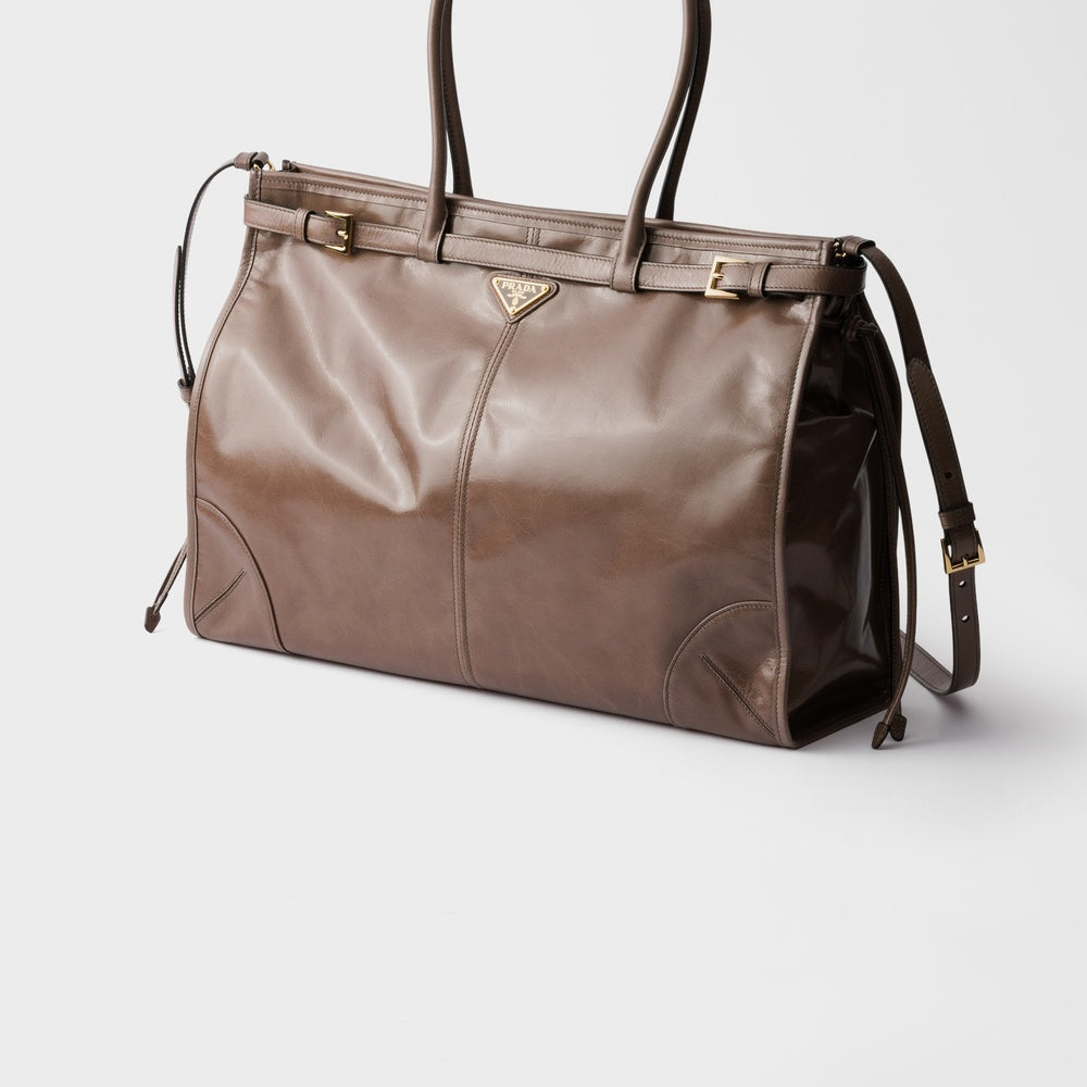 Prada Bonnie Extra Handbag Leather Large Travel Bag Pr 2511 0508
