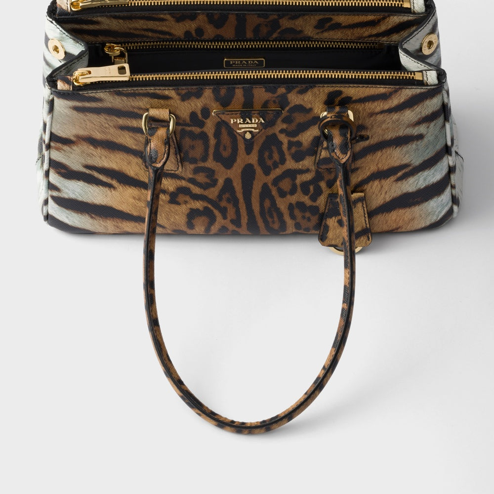 Prada Galleria Printed Bag Leather Saffiano Medium Travel Bag