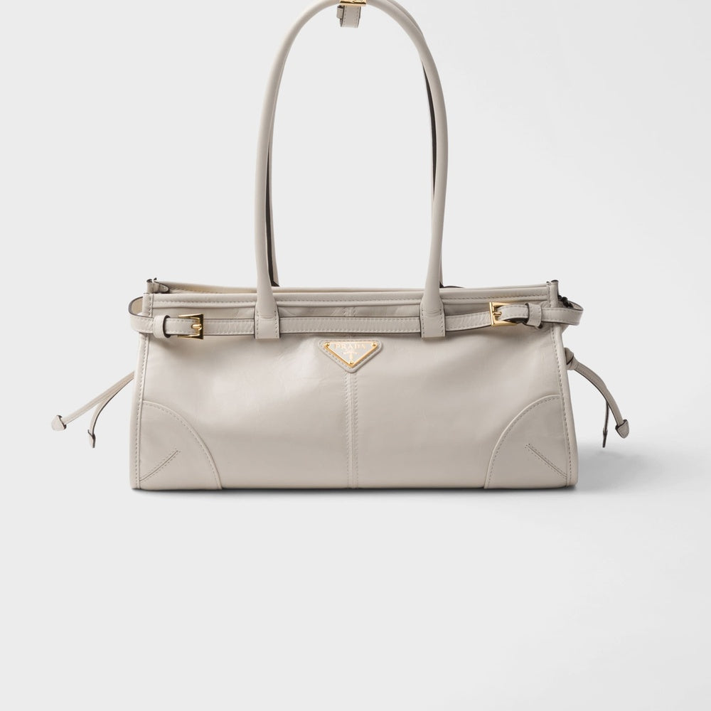 Prada Bonnie Handbag Leather Medium Travel Bag
