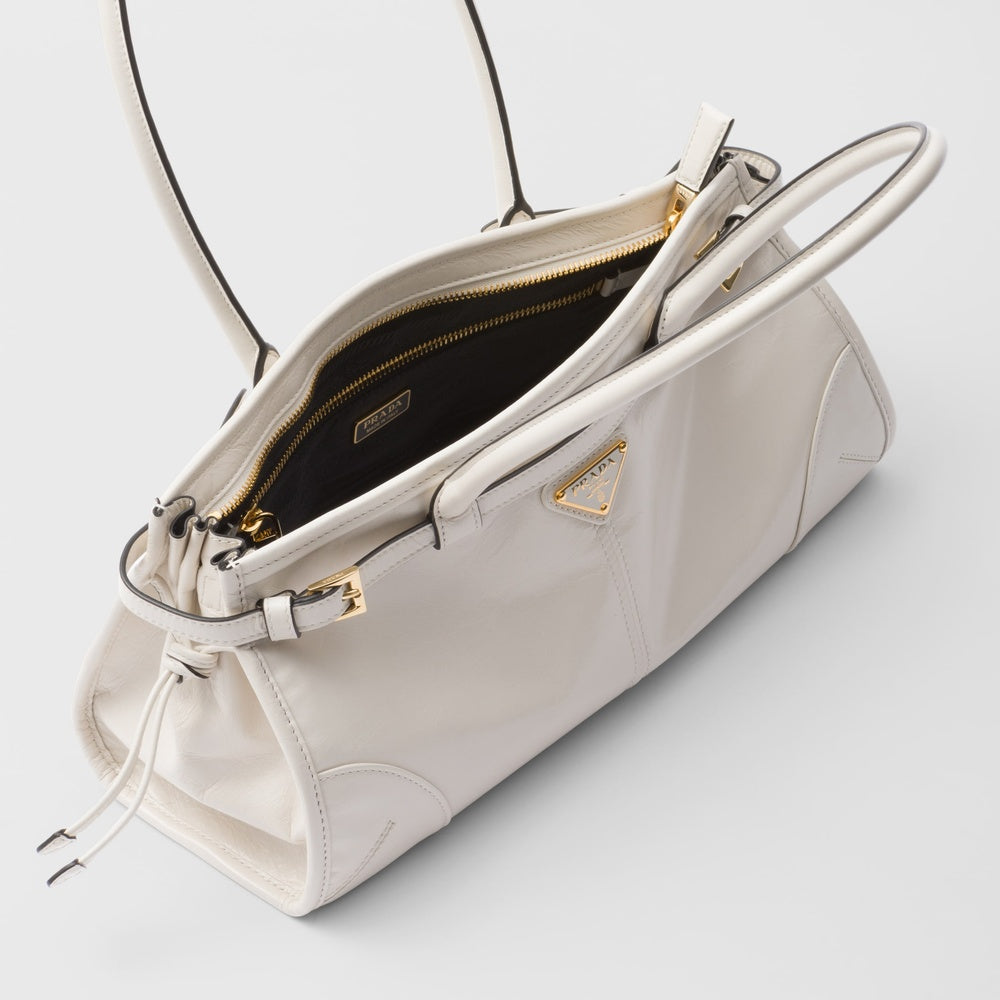 Prada Bonnie Handbag Leather Medium Travel Bag