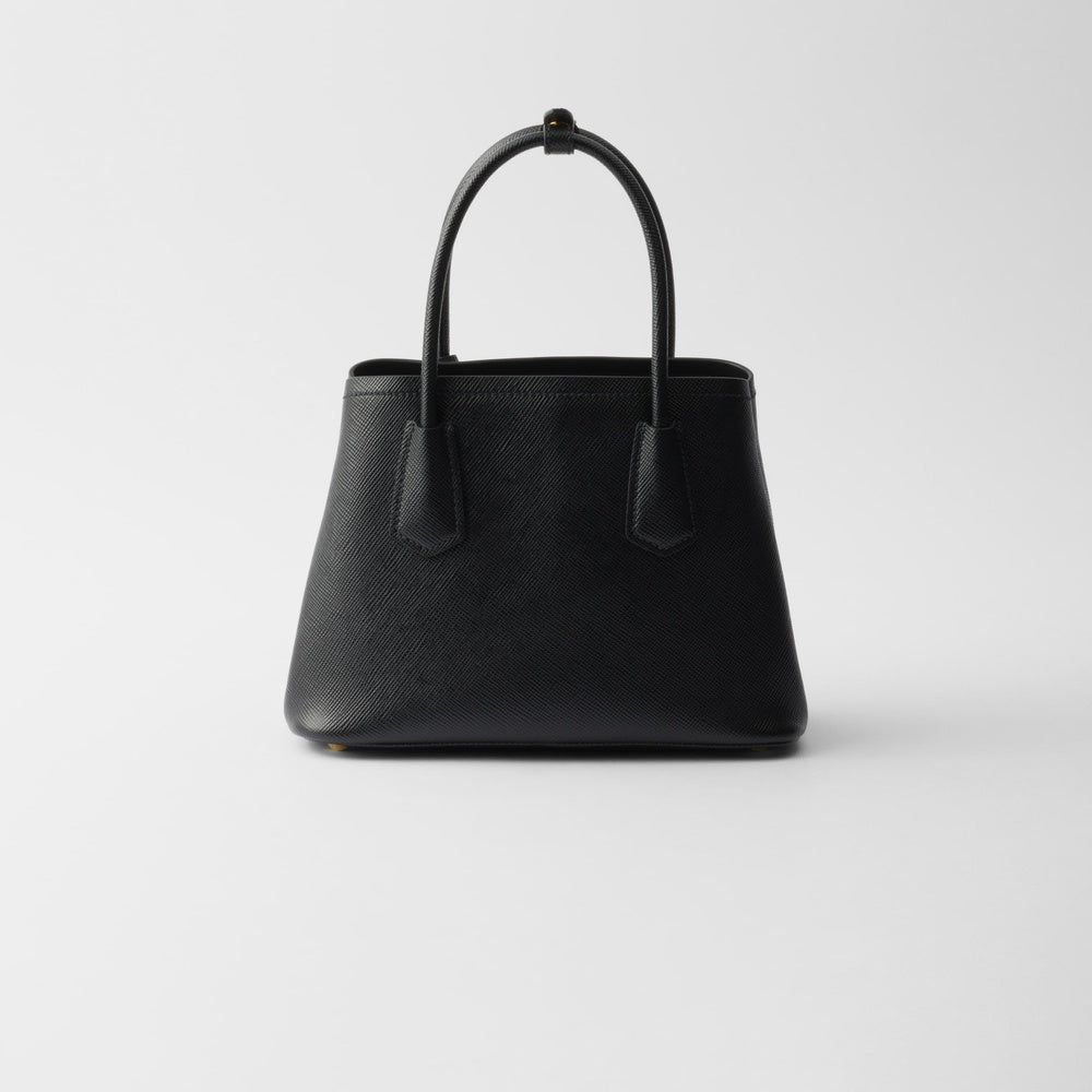 Prada Double Bag Leather Saffiano Small Travel Bag