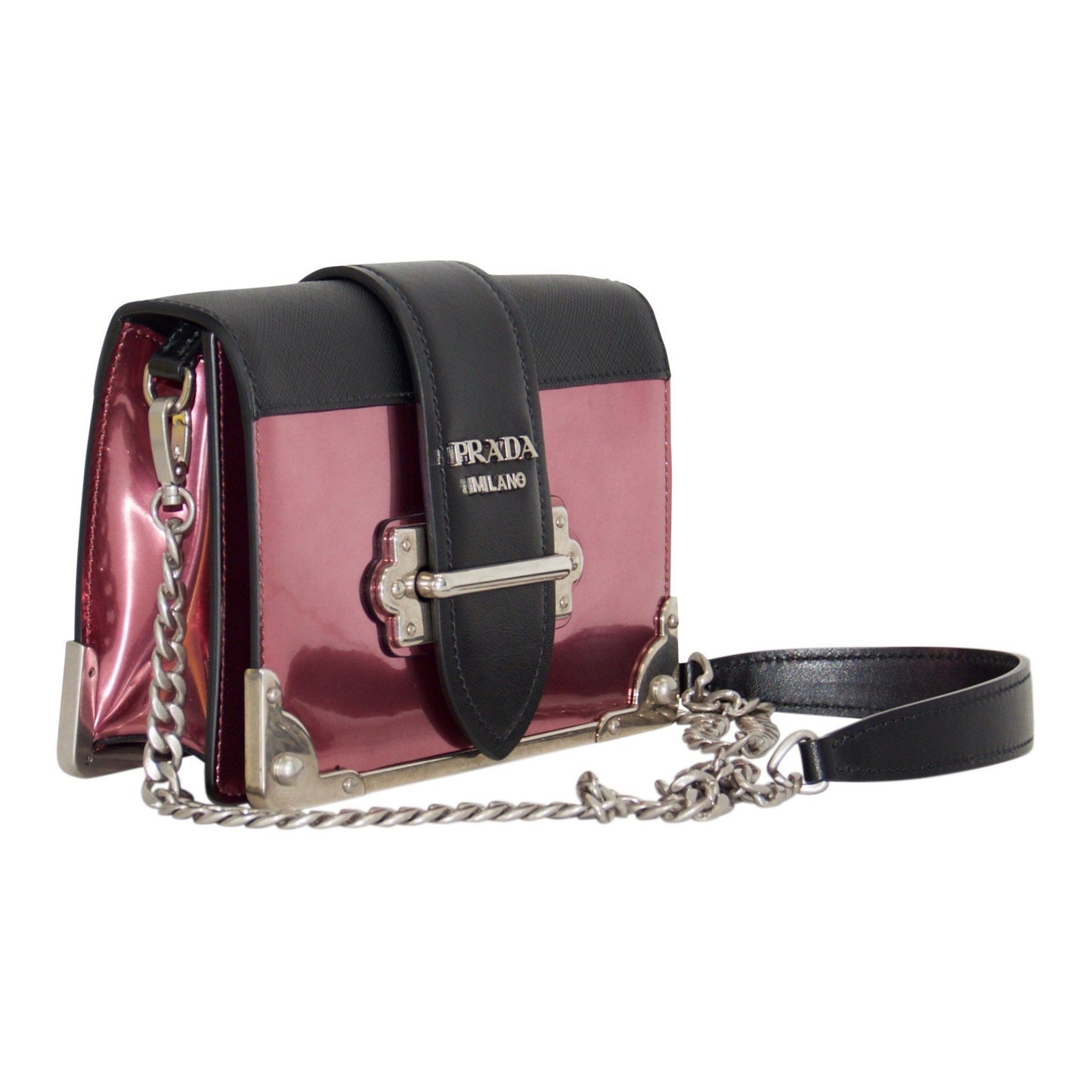 Prada Vitelo Metal Cahier Bag Travel Bag
