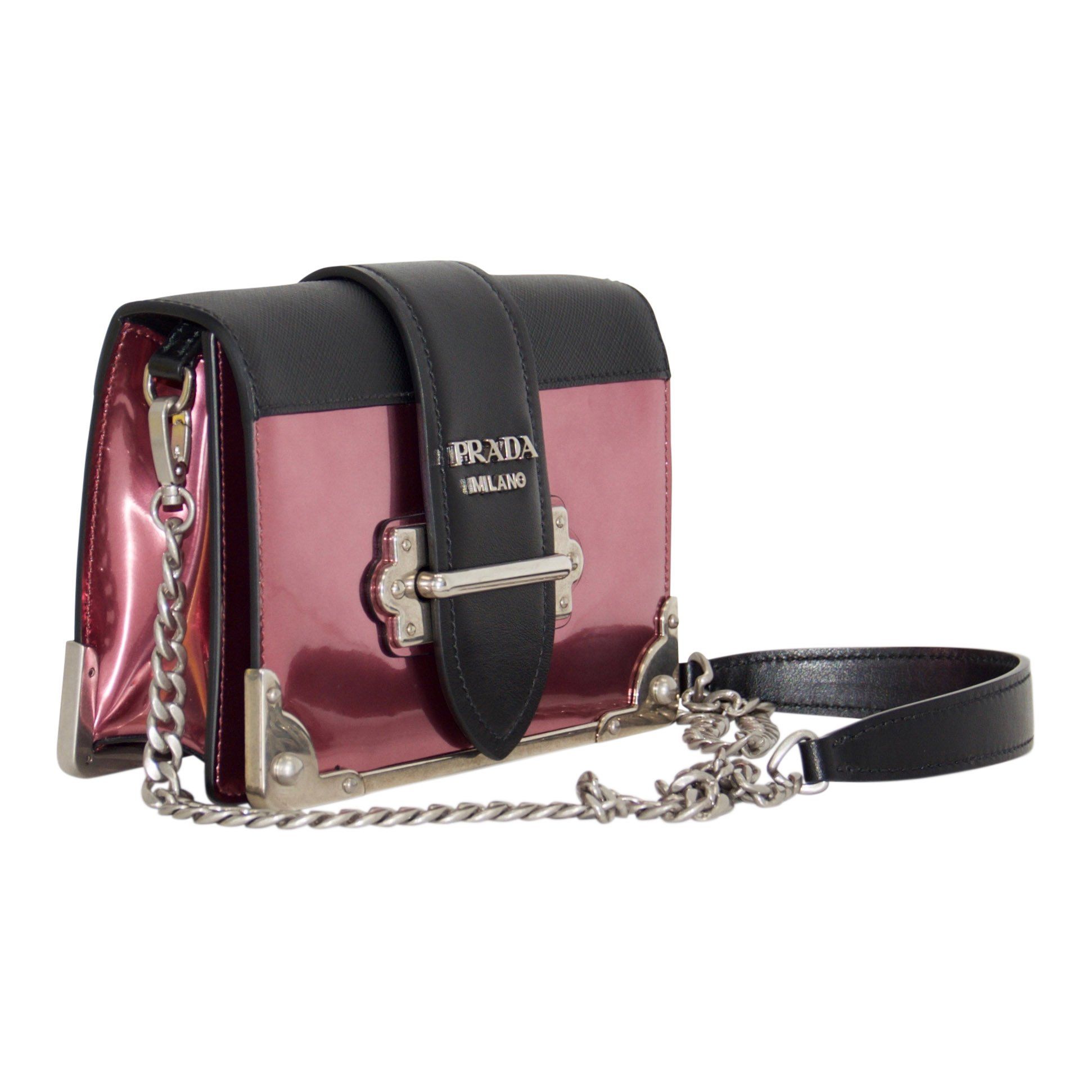 Prada Vitelo Metal Cahier Bag Travel Bag