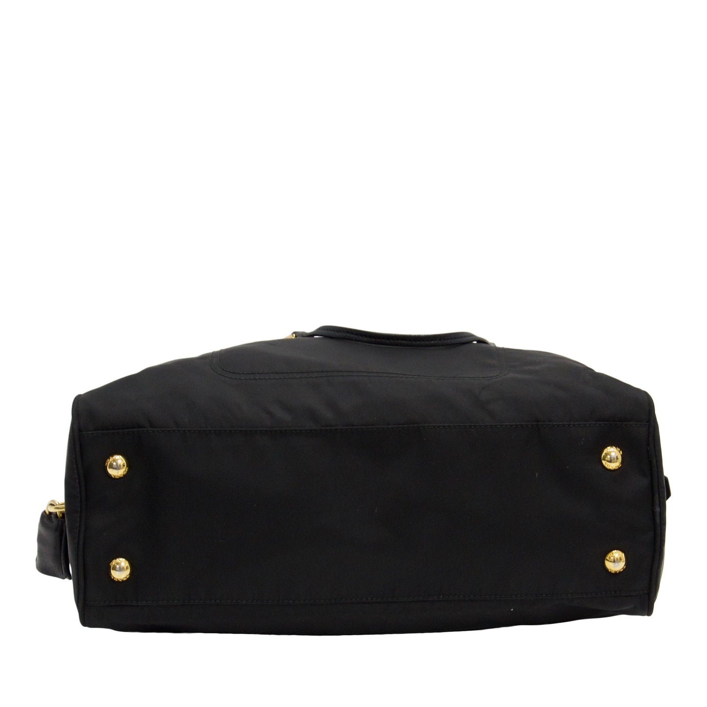 Prada And Trimmed Two Way Handbag Leather Nylon Travel Bag