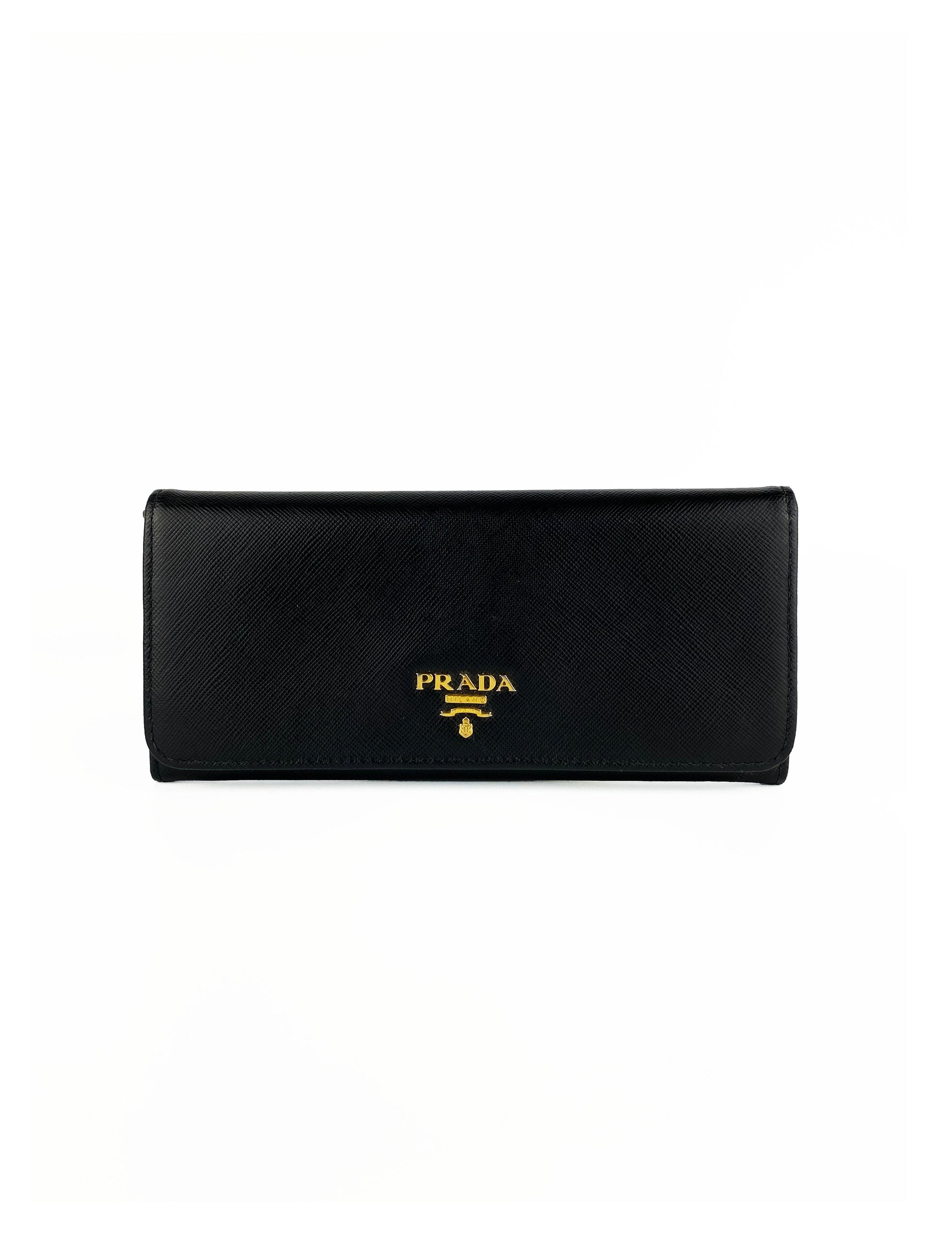 Prada Handbag Wallet Saffiano Black