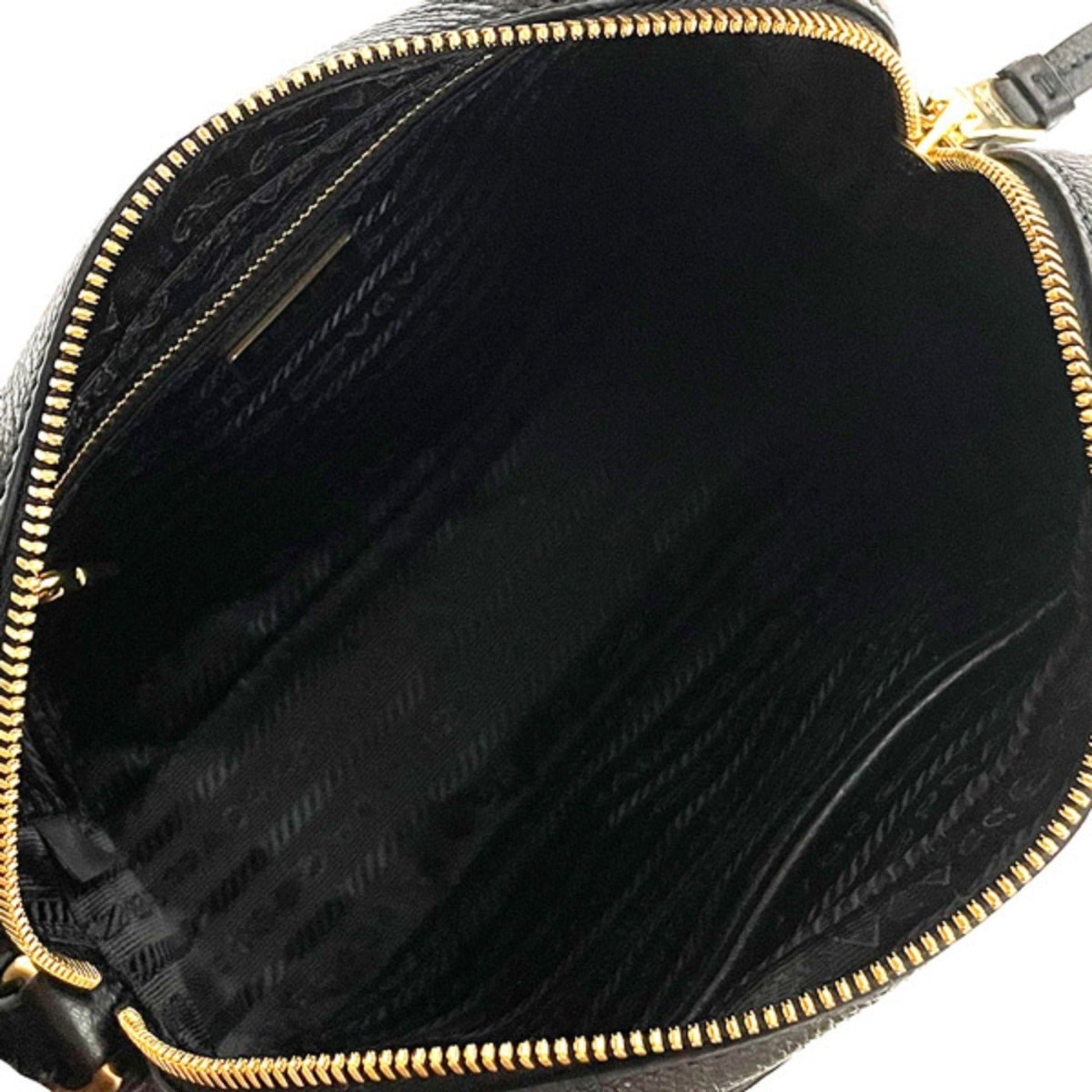 Prada Phenix Camera Crossbody Bag Leather Vitello Black