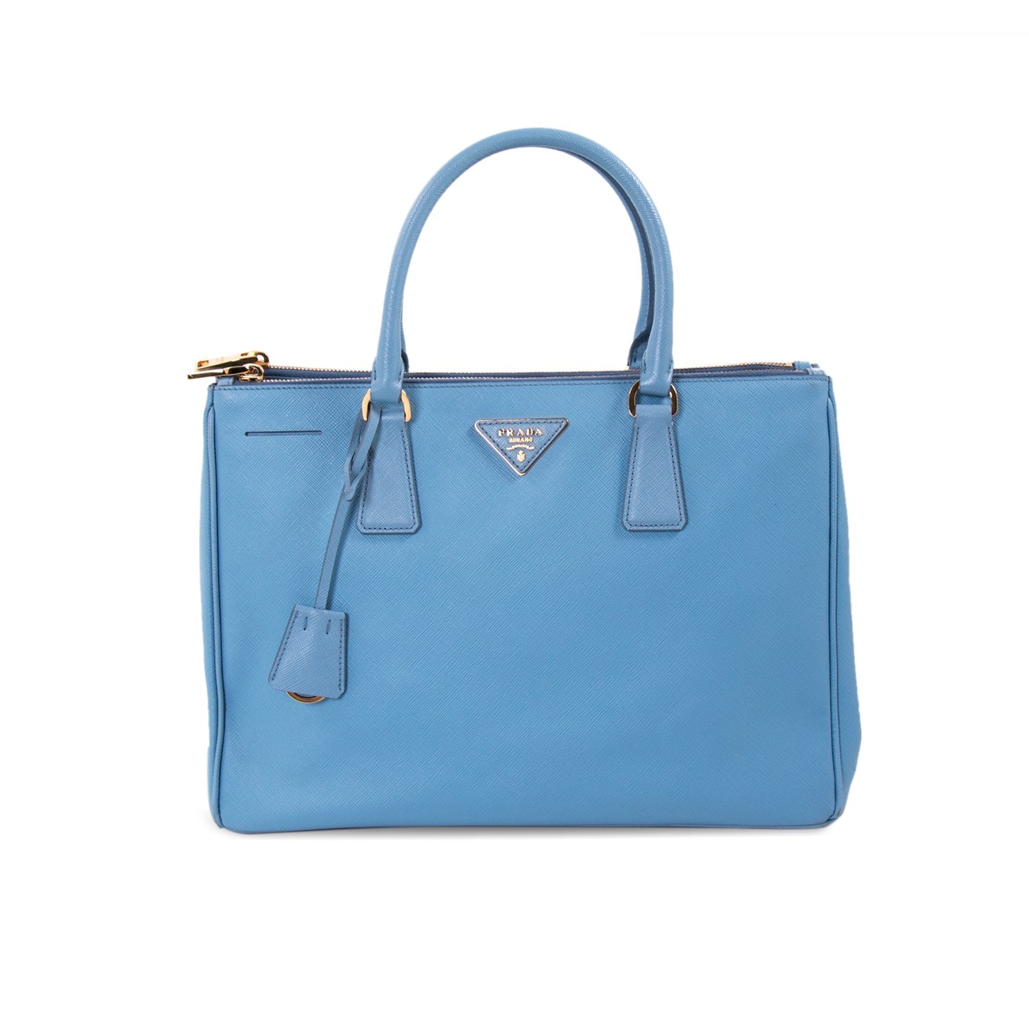 Prada Galleria Lux Double Tote Medium Zip Tote Bag
