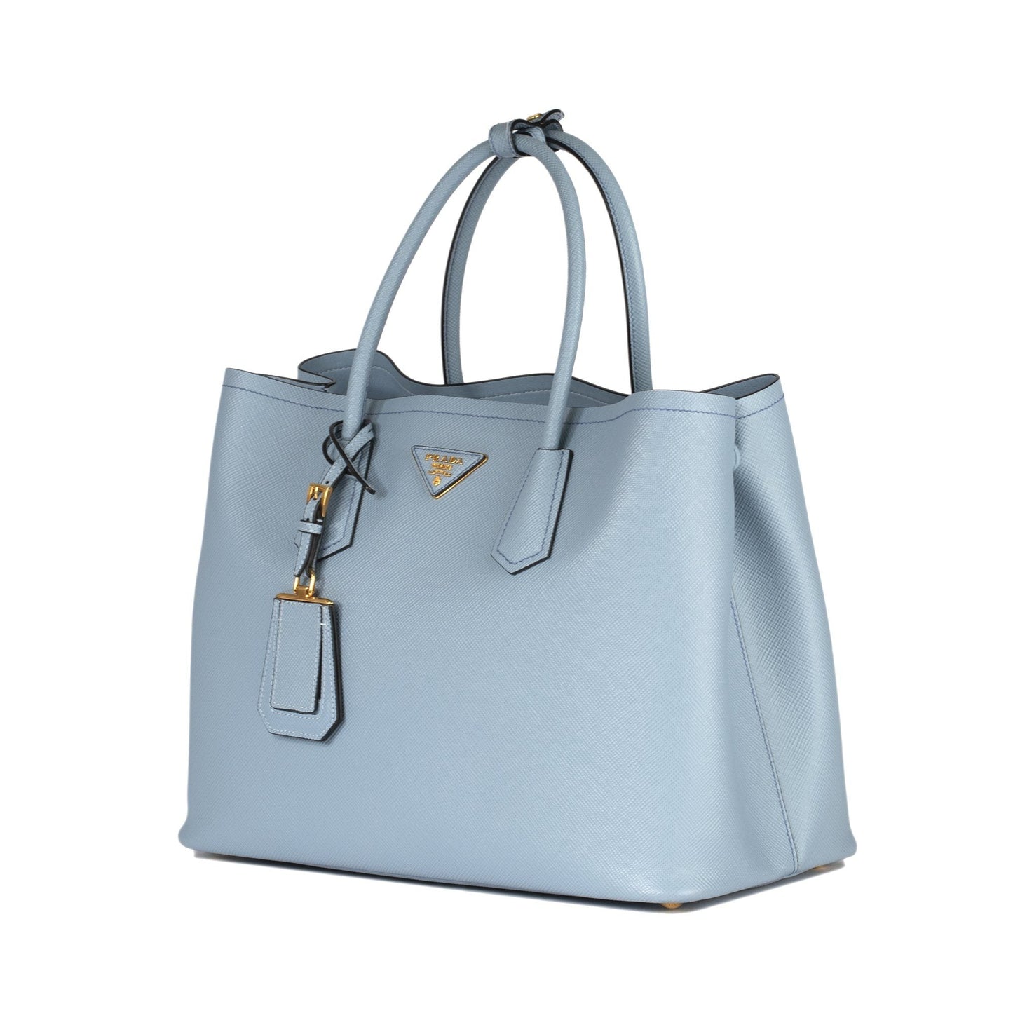 Prada Saffiano Cuir Double Tote Handbag Large Tote Bag