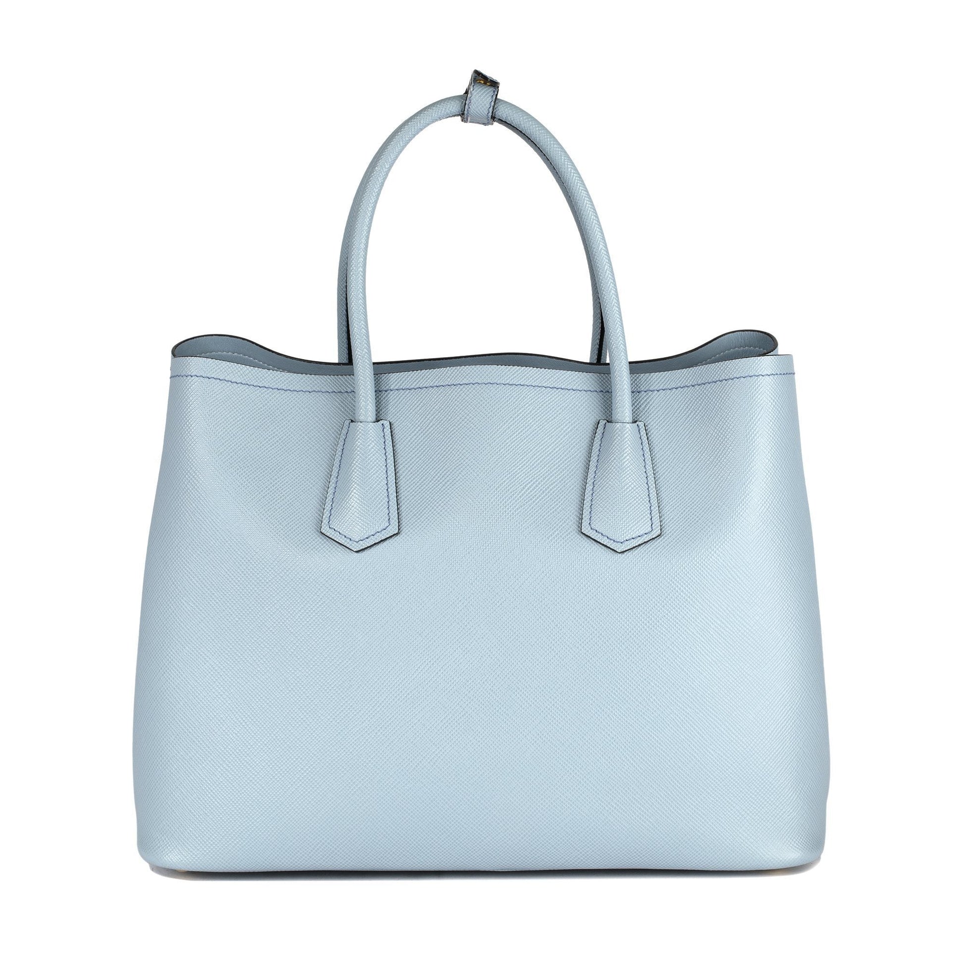 Prada Saffiano Cuir Double Tote Handbag Large Tote Bag