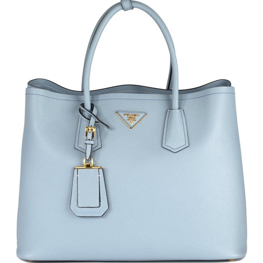 Prada Saffiano Cuir Double Tote Handbag Large Tote Bag
