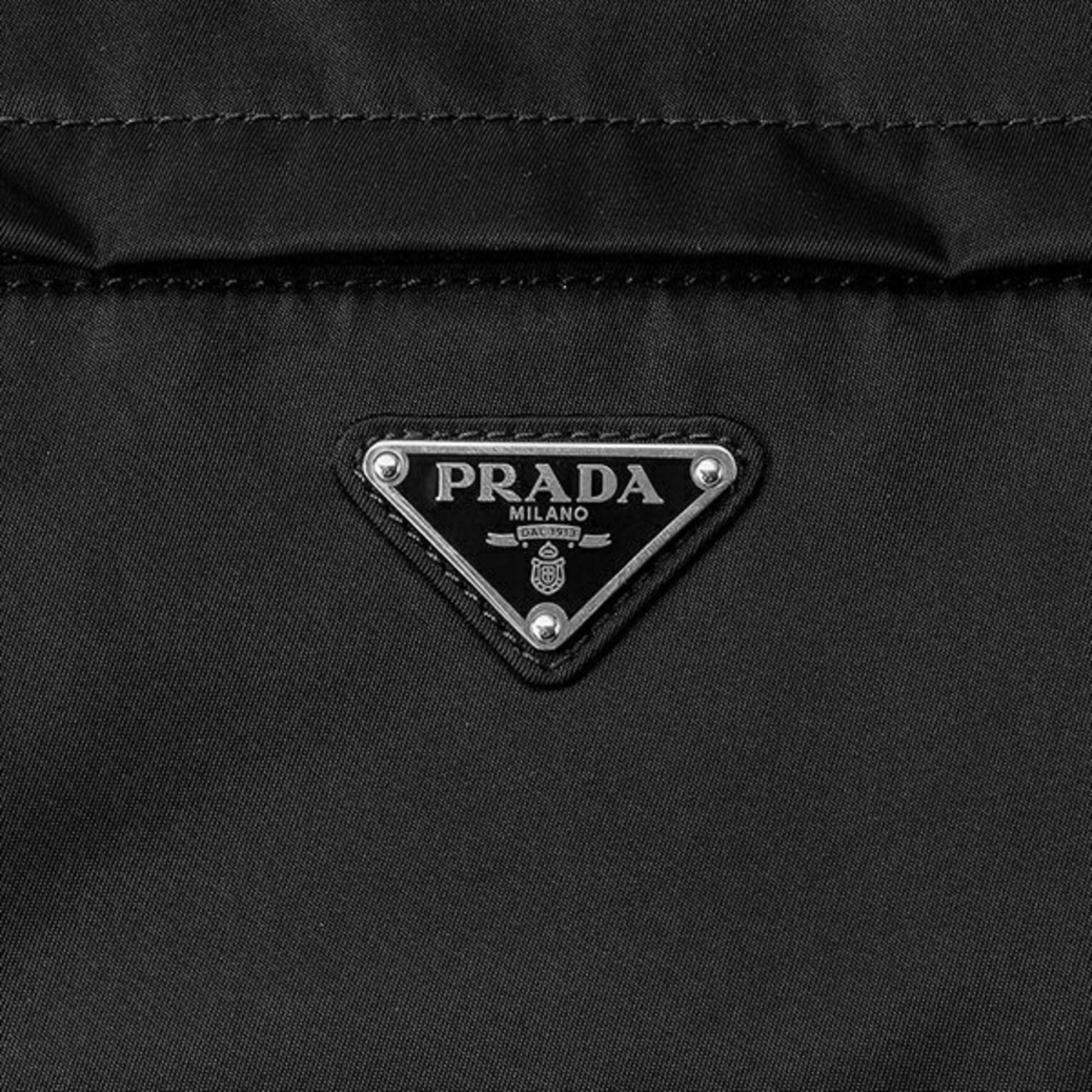 Prada Marsupio Tessuto Triangle Belt Bag Nylon Black Logo