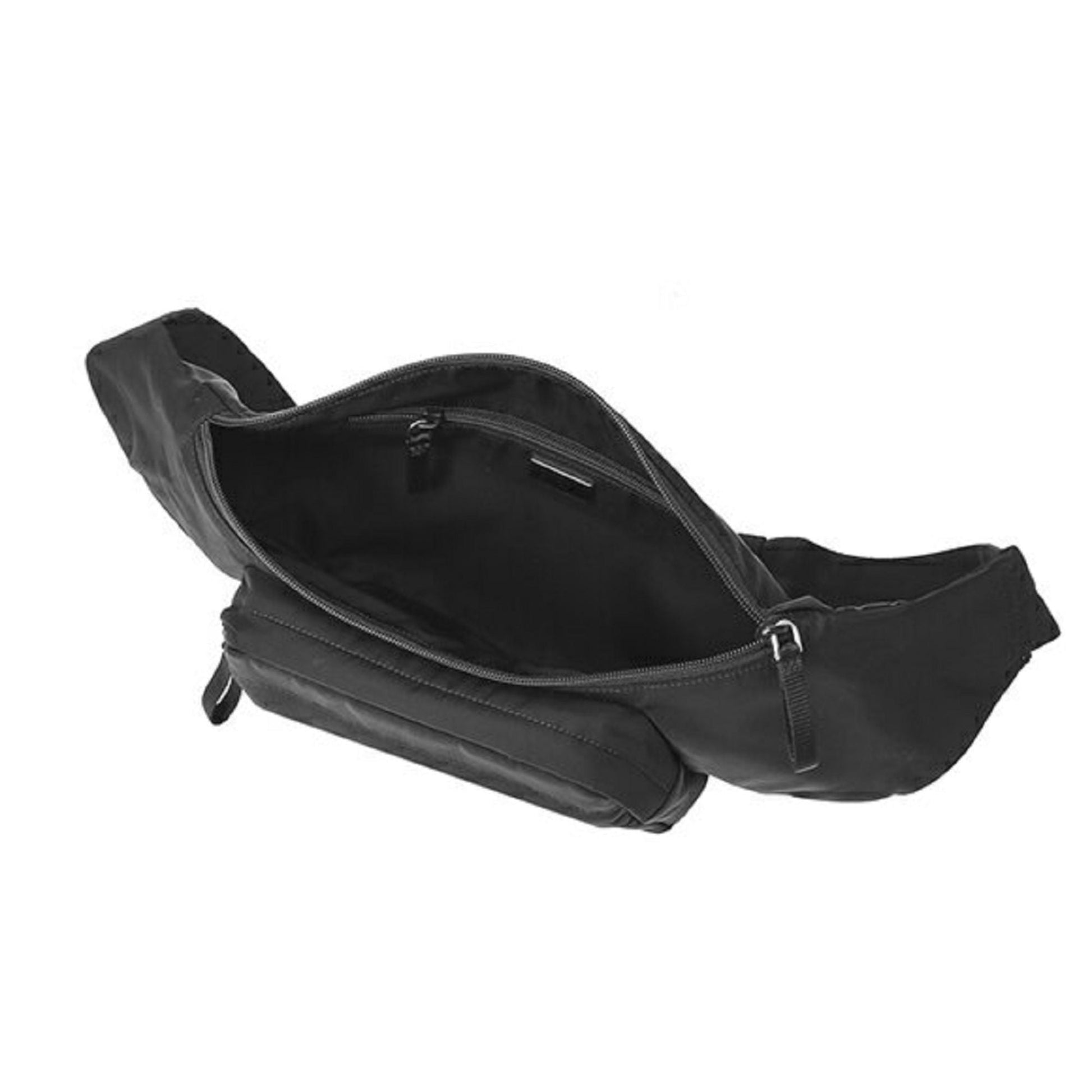 Prada Marsupio Tessuto Triangle Belt Bag Nylon Black Logo
