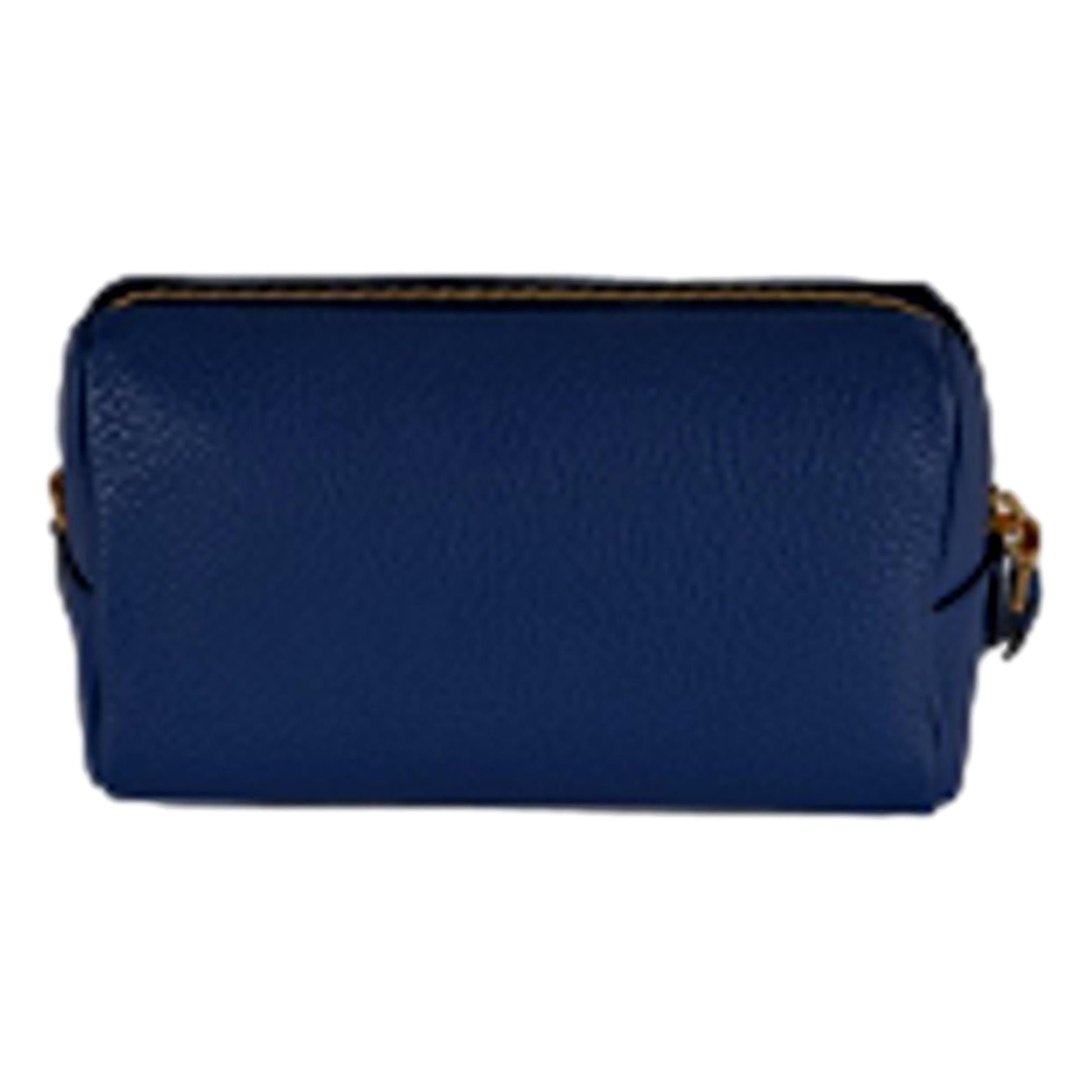 Prada Contenitore Baltico Daino Vanity Case Luxury Handbag Vitello Blue Navy Travel Bag