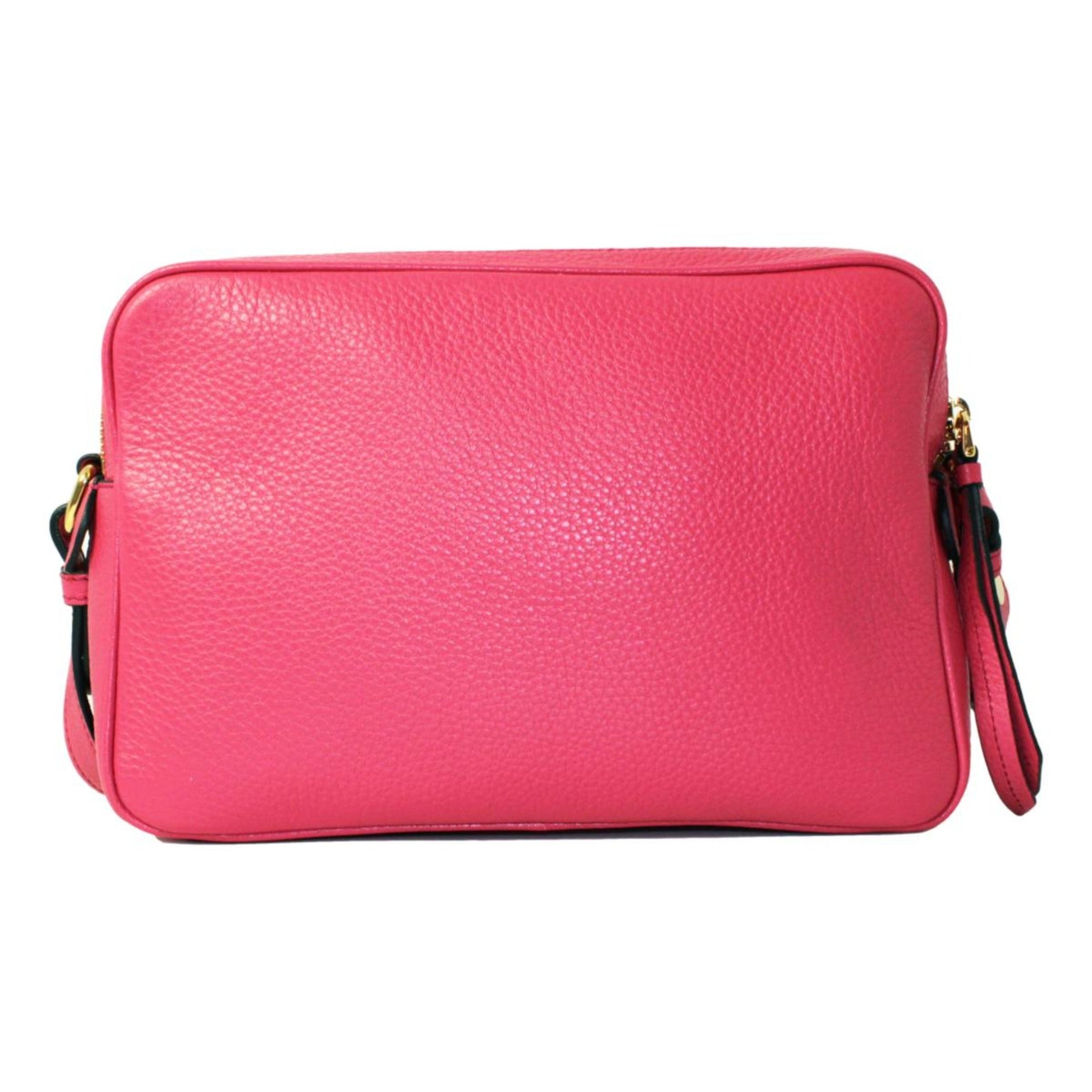 Prada Peonia Phenix Double Crossbody Leather Vitello Pink Crossbody Bag