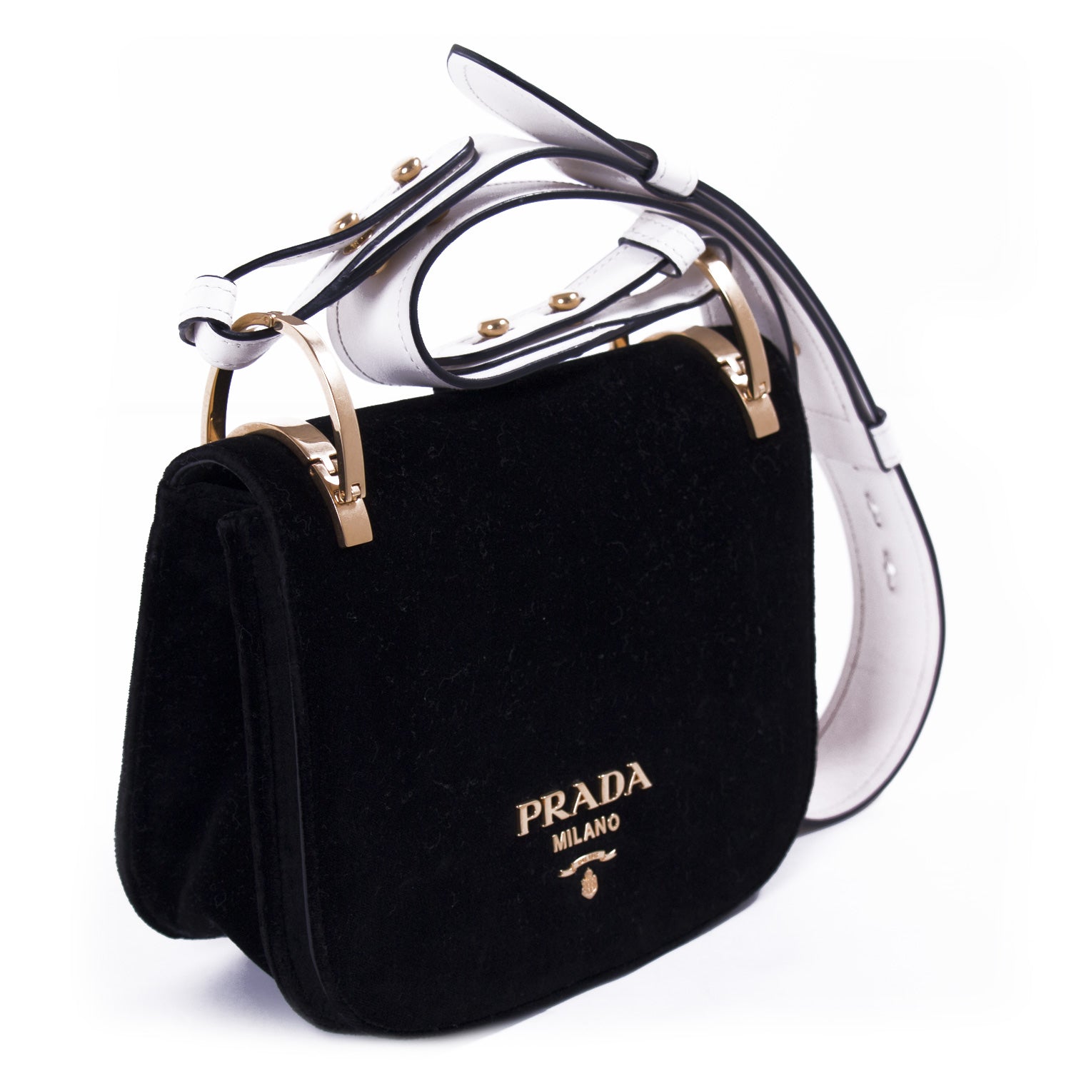 Prada Pionnière Velvet Saddle Bag Travel Bag