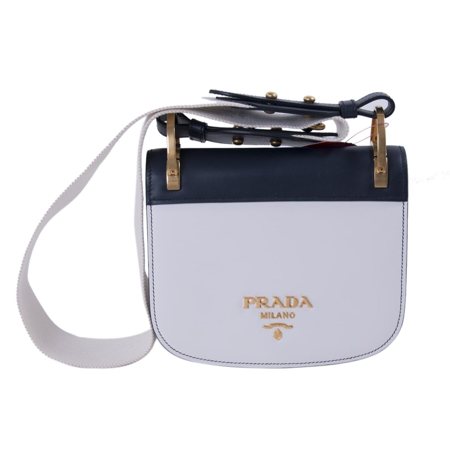 Prada Pionnière Saddle Bag Leather Travel Bag