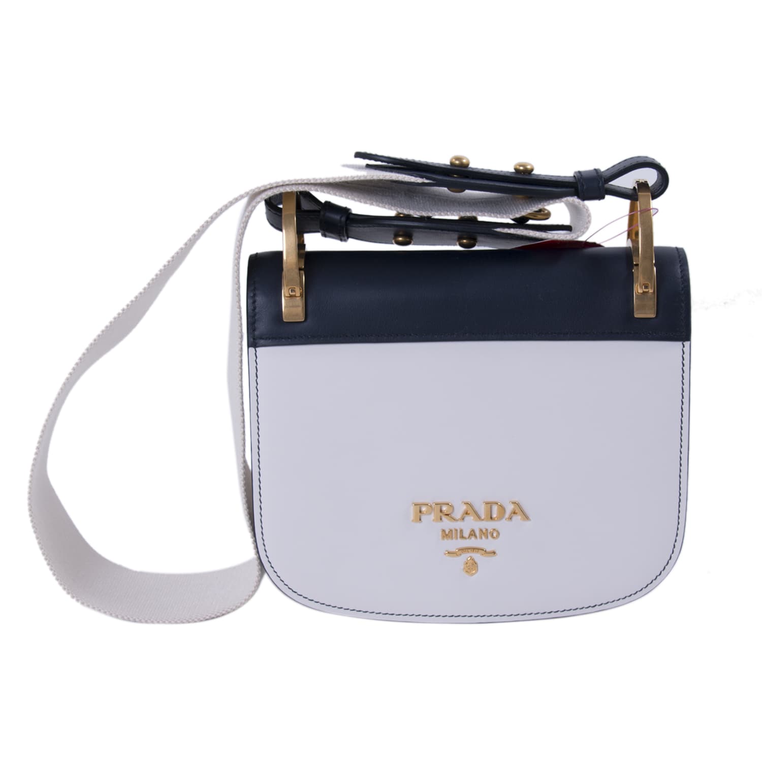 Prada Pionnière Saddle Bag Leather Travel Bag
