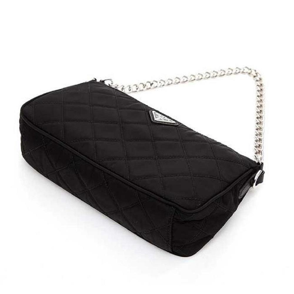 Prada Tessuto Crossbody Bag Nylon Quilted Black