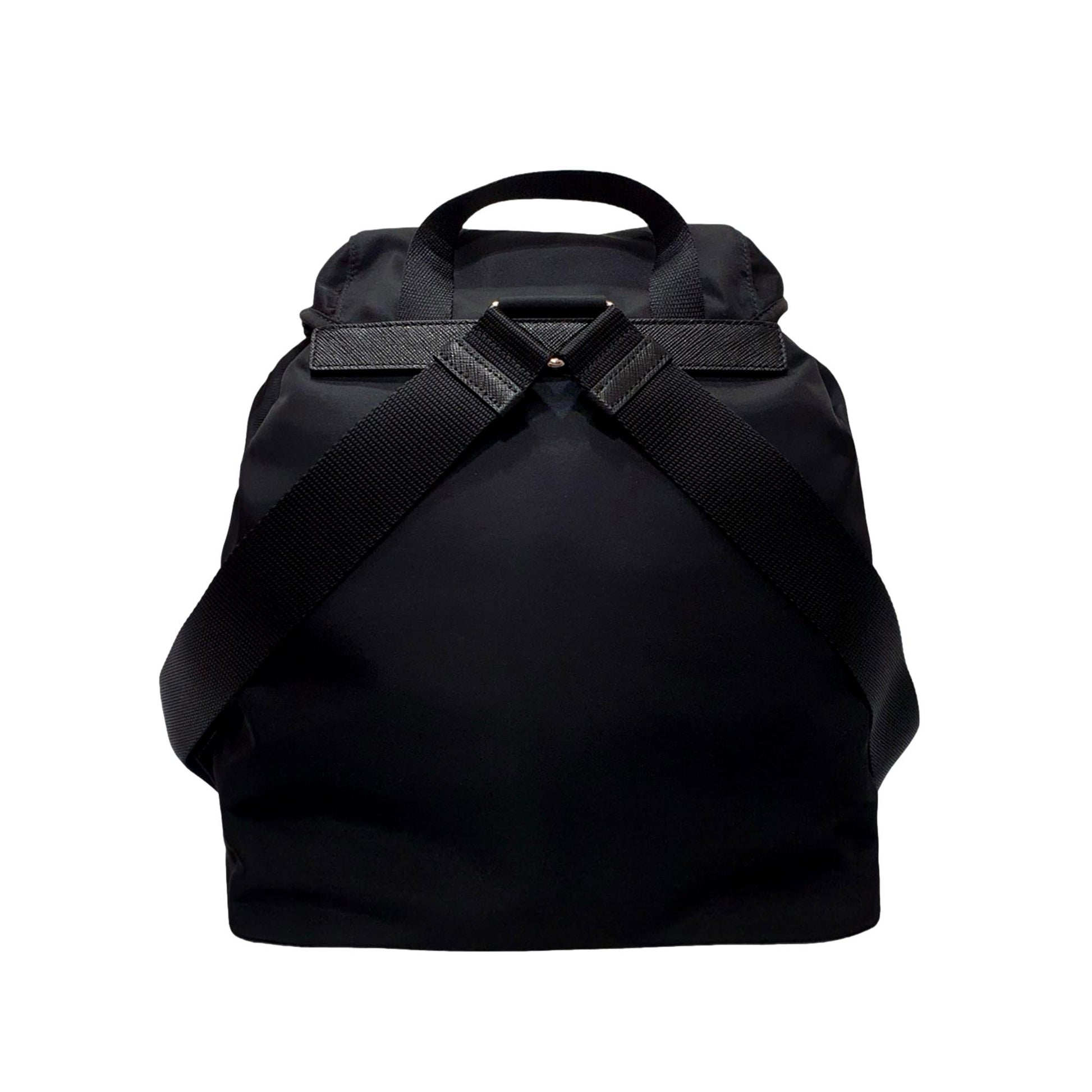 Prada Re Drawstring Rucksack Backpack Nylon Black Small