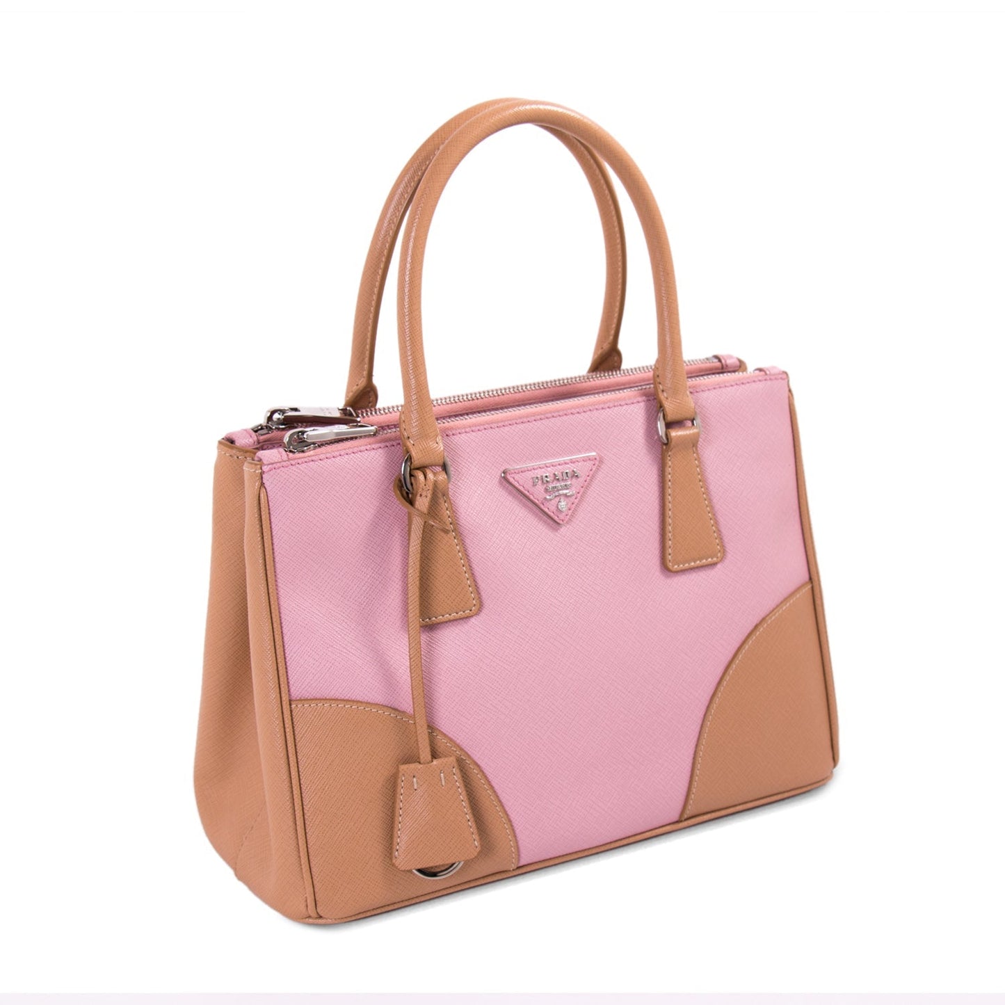 Prada Lux Galleria Double Tote Saffiano Zip Tote Bag