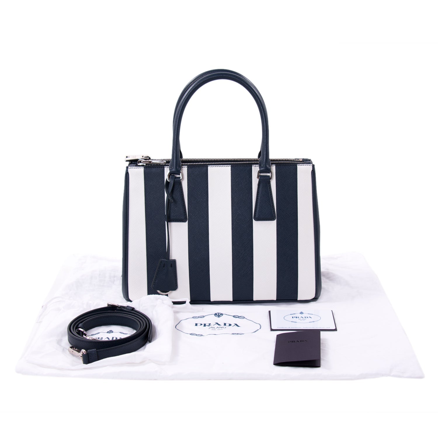 Prada Lux Galleria Double Tote Saffiano Zip Tote Bag Zip Tote 1