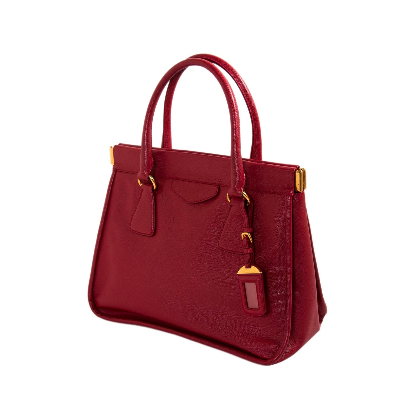 Prada Lux Double Handle Tote Bag Saffiano