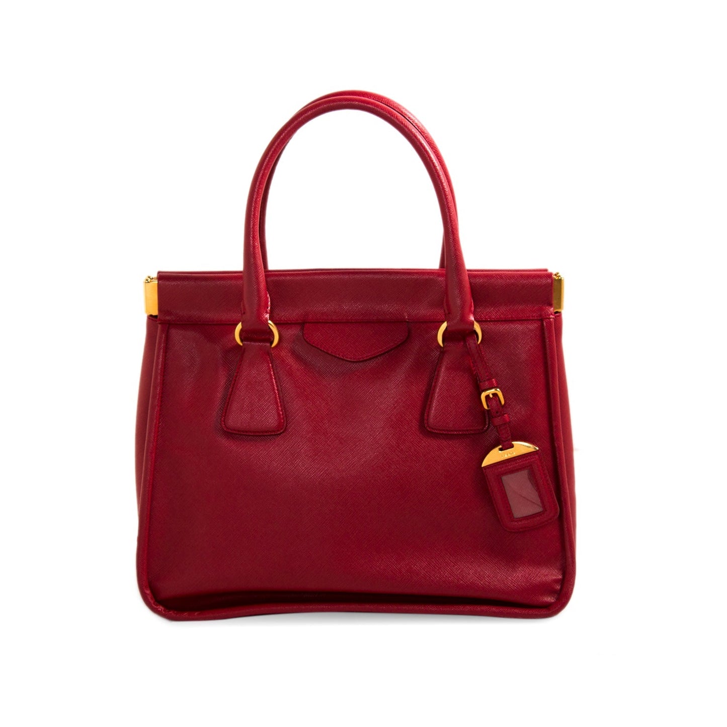 Prada Lux Double Handle Tote Bag Saffiano