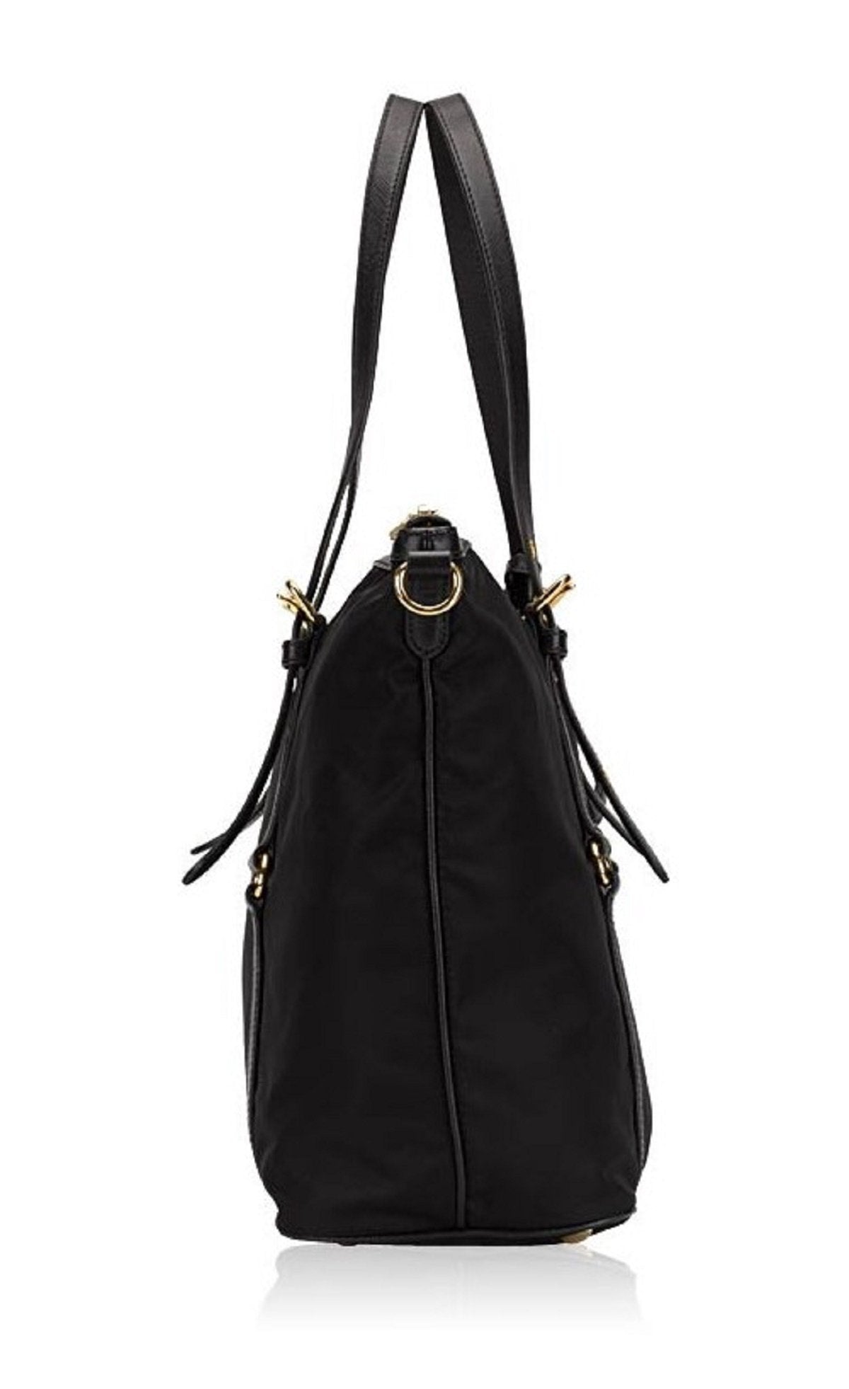 Prada Tessuto Top Tote Bag Leather Nylon Saffiano