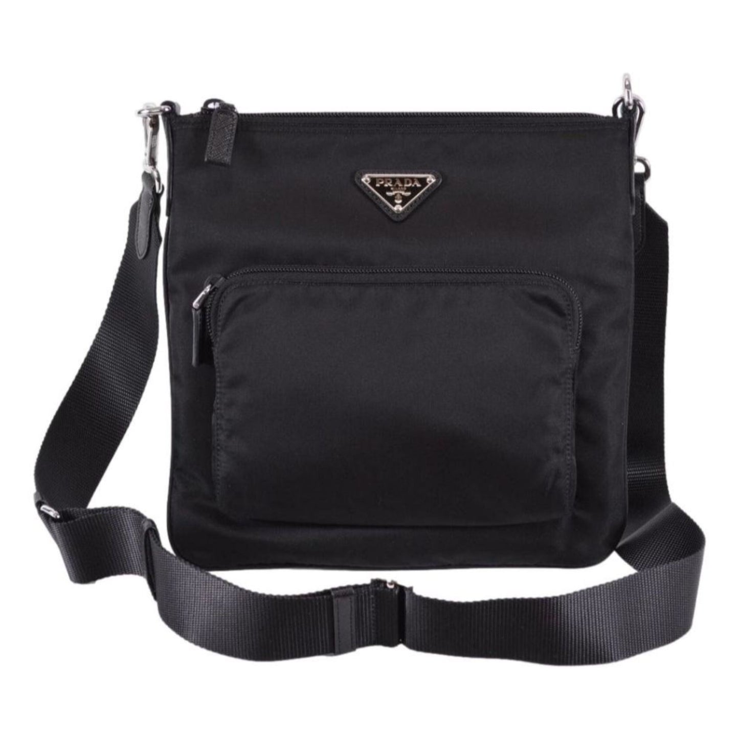 Prada Tessuto Sport Messenger Crossbody Bag Nylon Black
