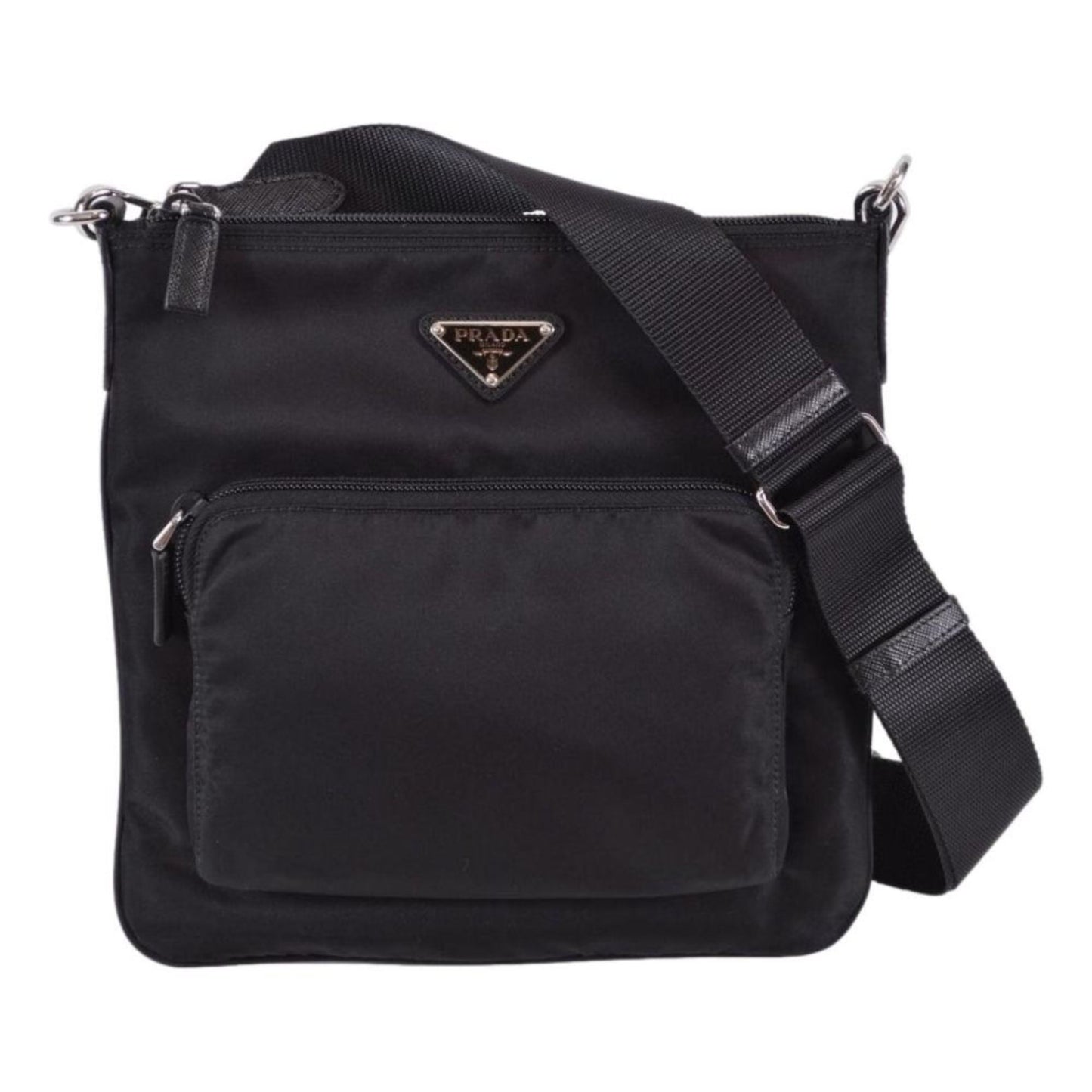 Prada Tessuto Sport Messenger Crossbody Bag Nylon Black