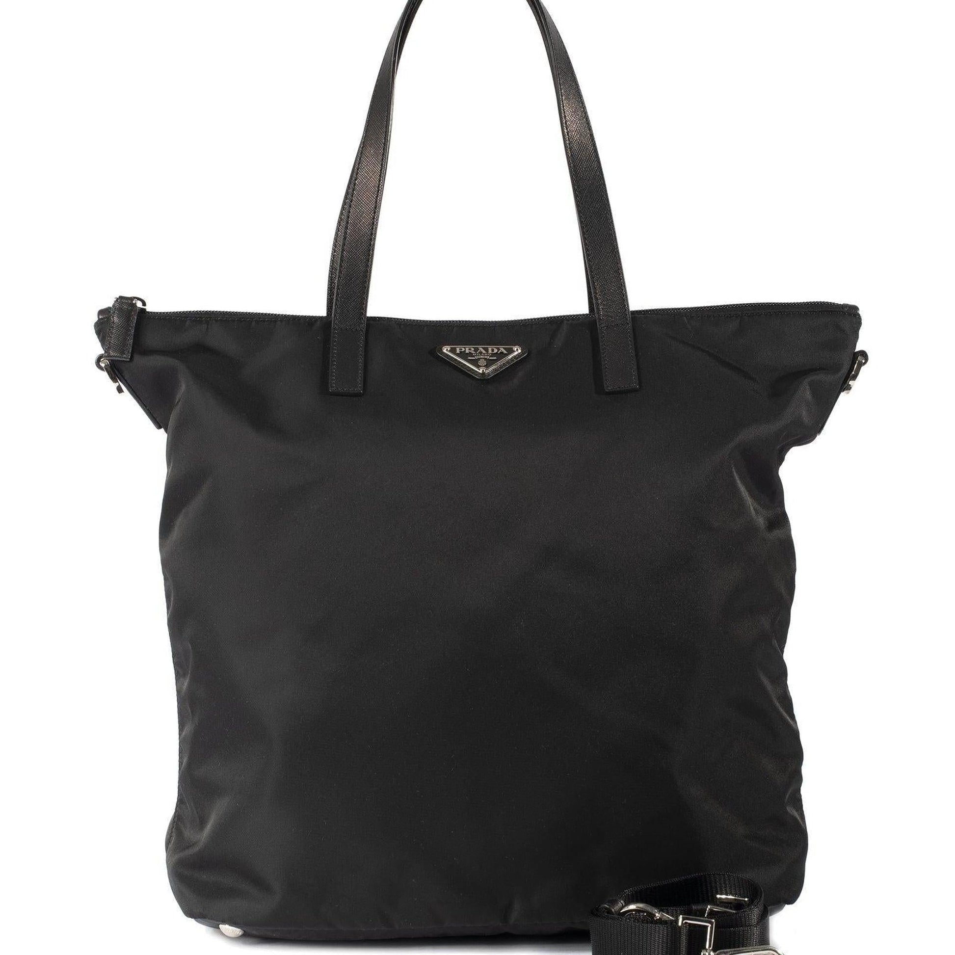Prada Tessuto Two Way Tote Handbag Nylon Tote Bag