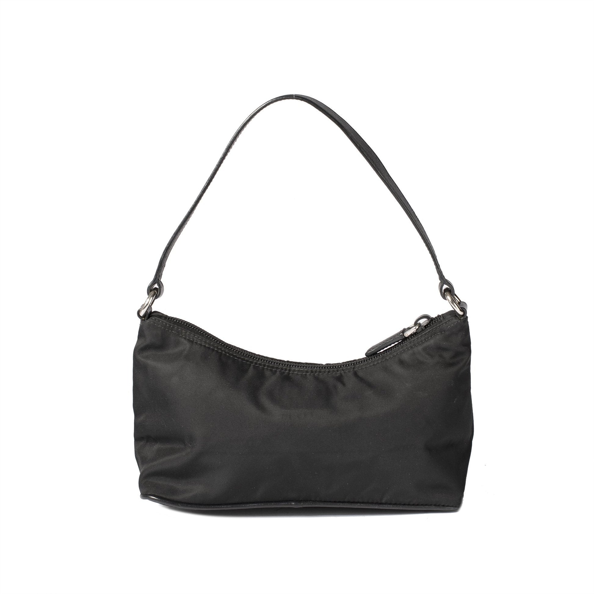 Prada Tessuto Zip Pochette Handbag Nylon Travel Bag