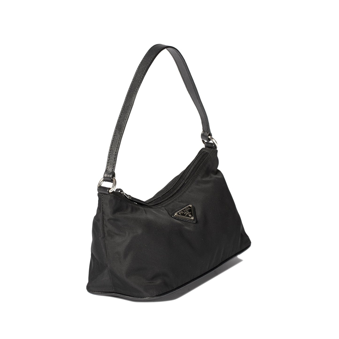 Prada Tessuto Zip Pochette Handbag Nylon Travel Bag