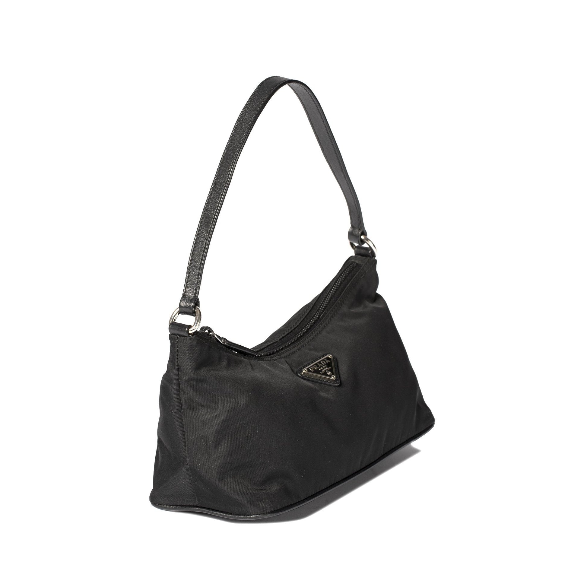 Prada Tessuto Zip Pochette Handbag Nylon Travel Bag
