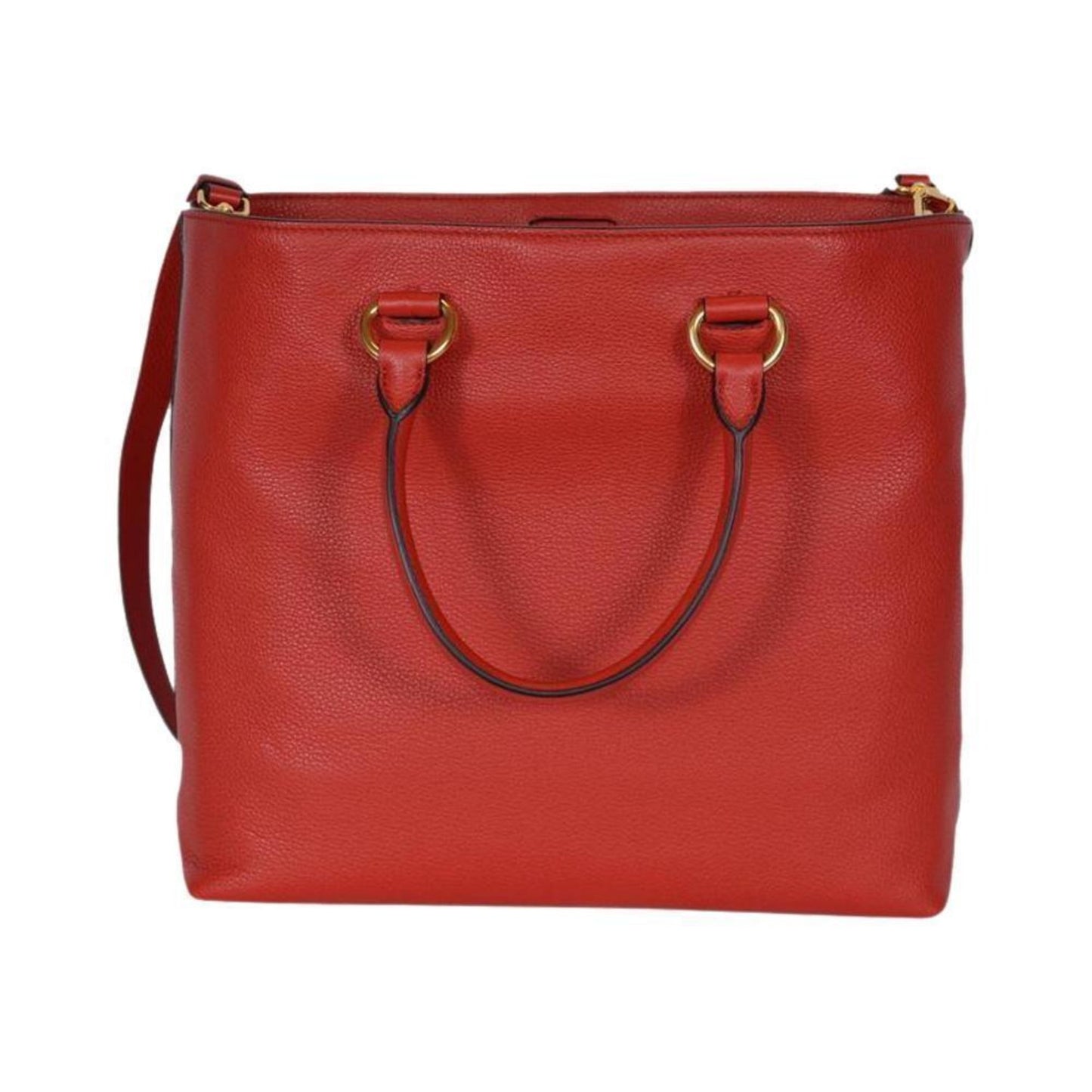 Prada Phenix Shopping Tote Leather Vitello Red Tote Bag
