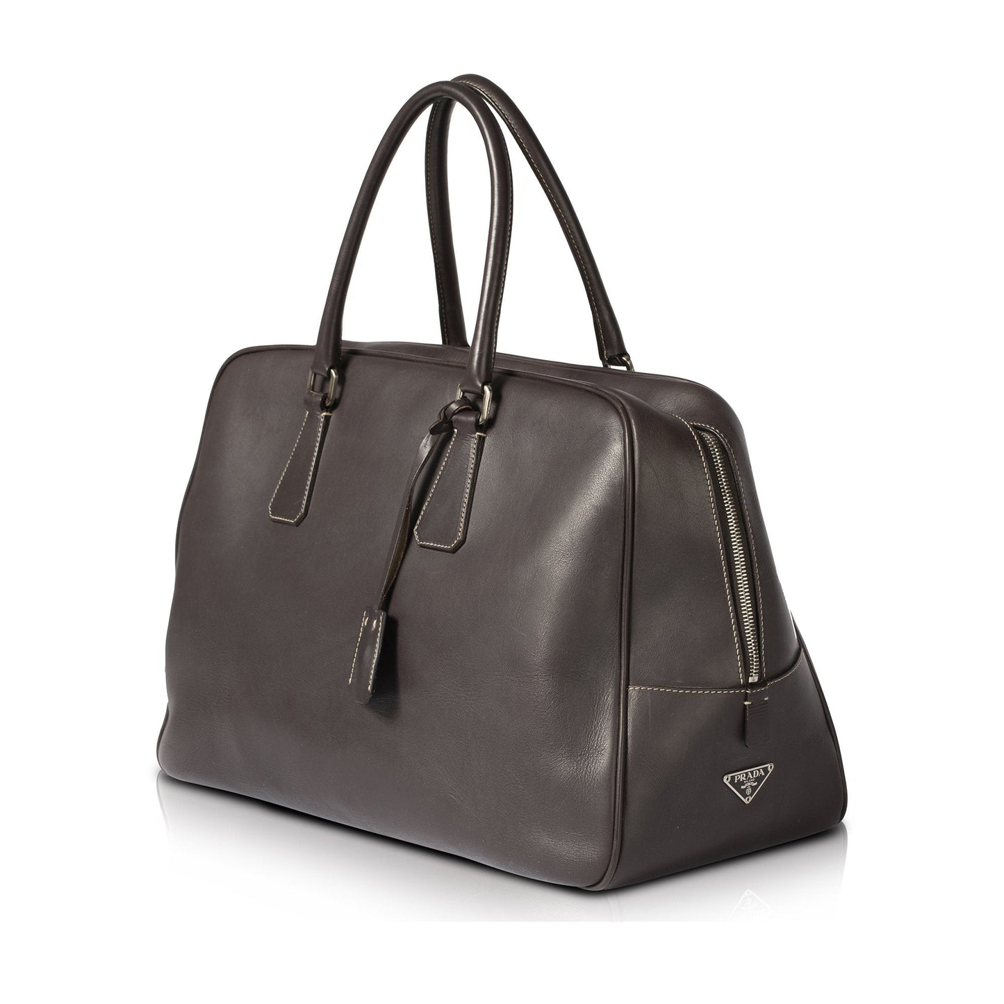 Prada Vitello Travel Briefcase Handbag Large Travel Bag