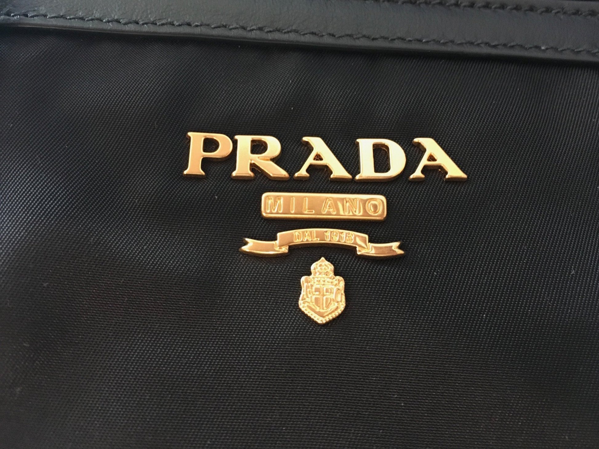 Prada Tessuto Handbag Satchel Nylon Saffiano Black Satchel Bag