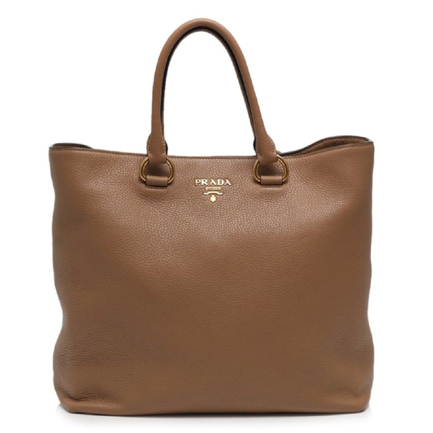 Prada Phenix Cognac Shopping Tote Bag Vitello Brown Shoulder Bag