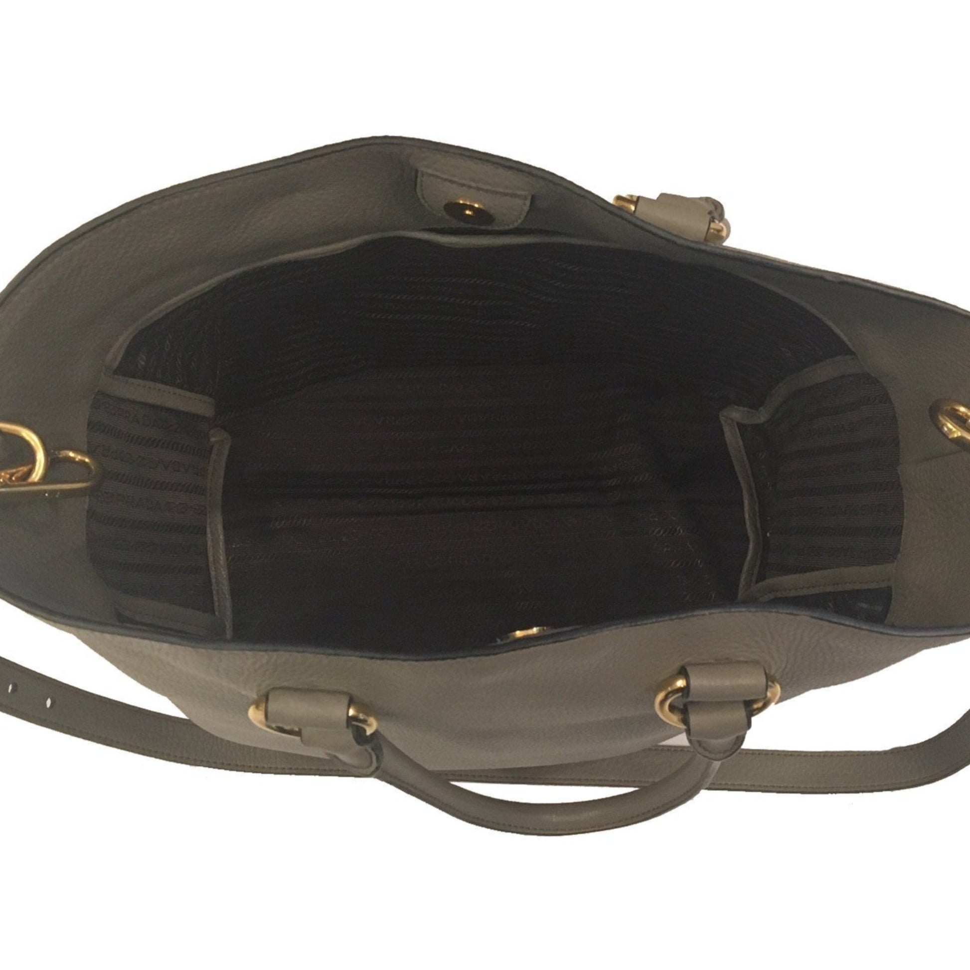 Prada Phenix Shopping Tote Bag Vitello Gray