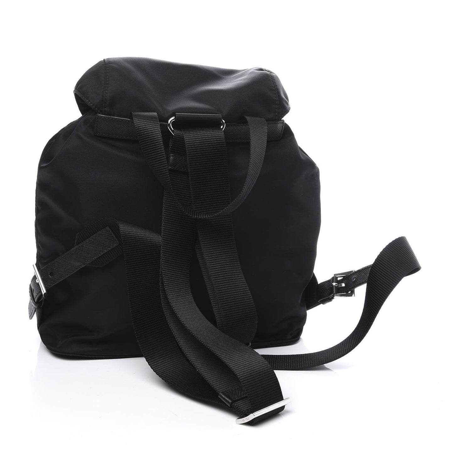 Prada Re Drawstring Rucksack Backpack Nylon Black Medium